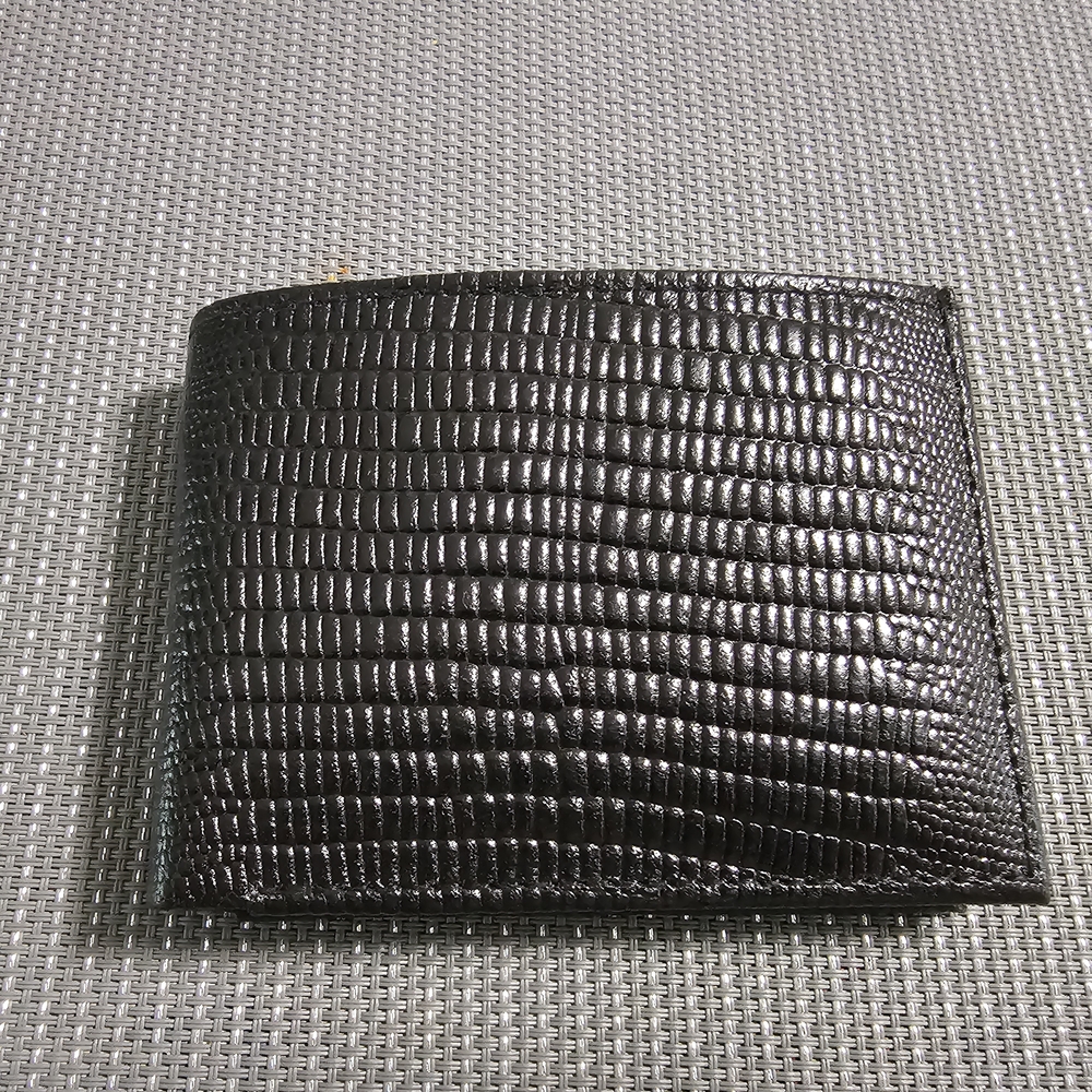 Black Textured Leather Wallet